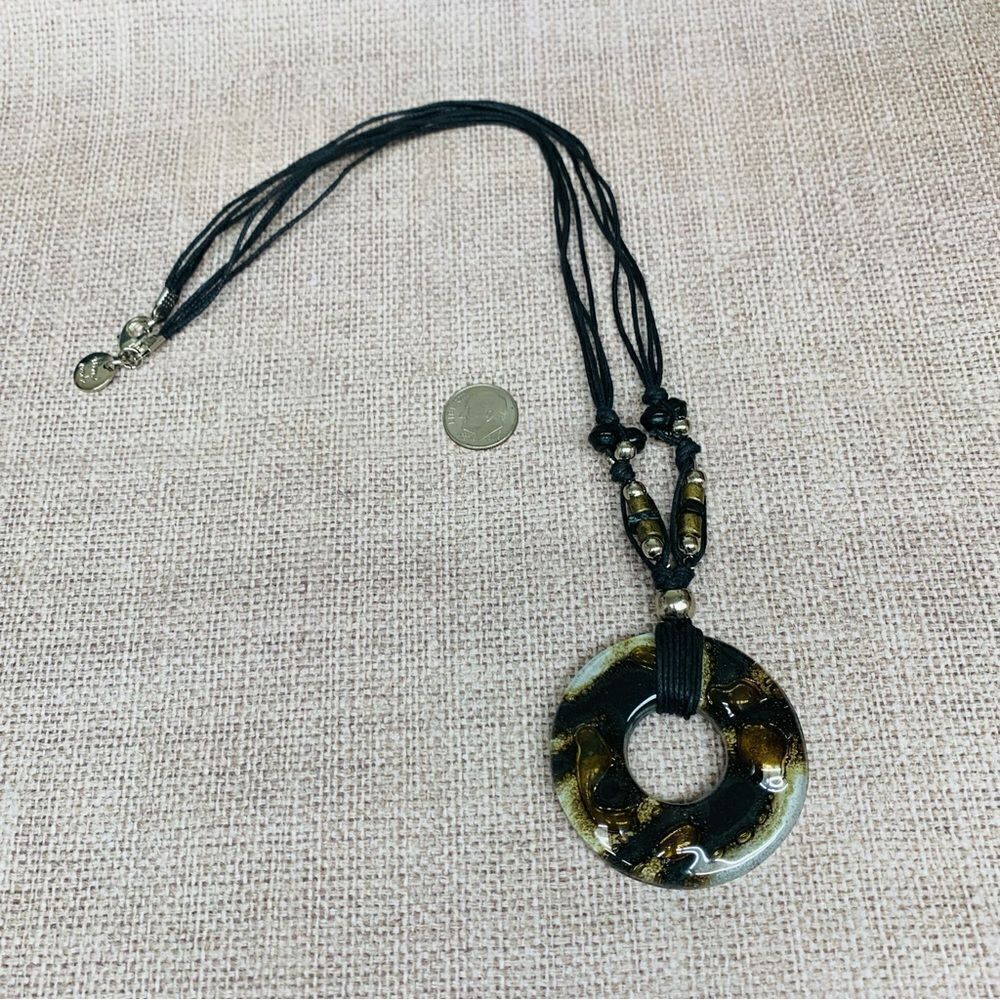 Artisan Made Circle Glass pendant Necklace‎